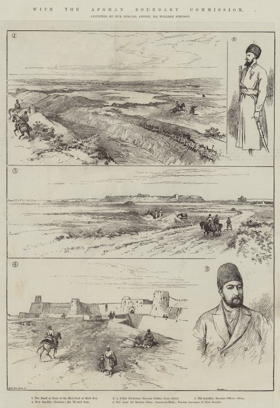 Afgan Sınır Komisyonu ile by William Crimea Simpson