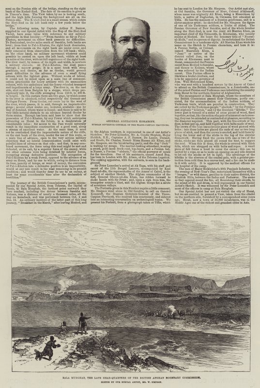 Afgan Sınır Komisyonu ile by William Crimea Simpson
