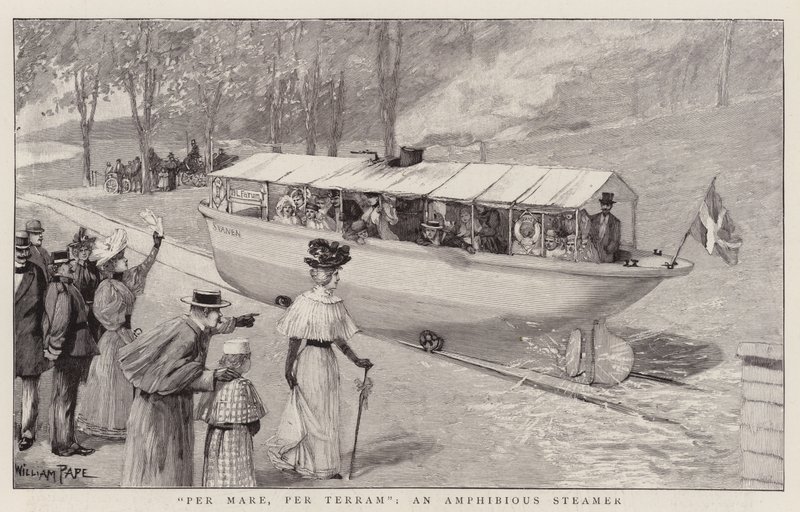 Denizde, Karada, Amfibi Bir Buharlı Pişirici by William Friedrich Georg Pape