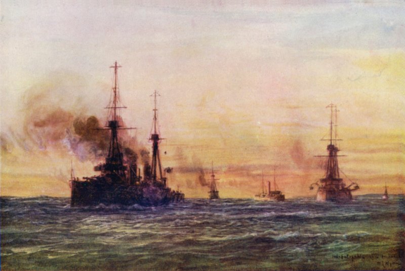 "Yorulamaz" ve "Yenilmez", 1911 by William Lionel Wyllie