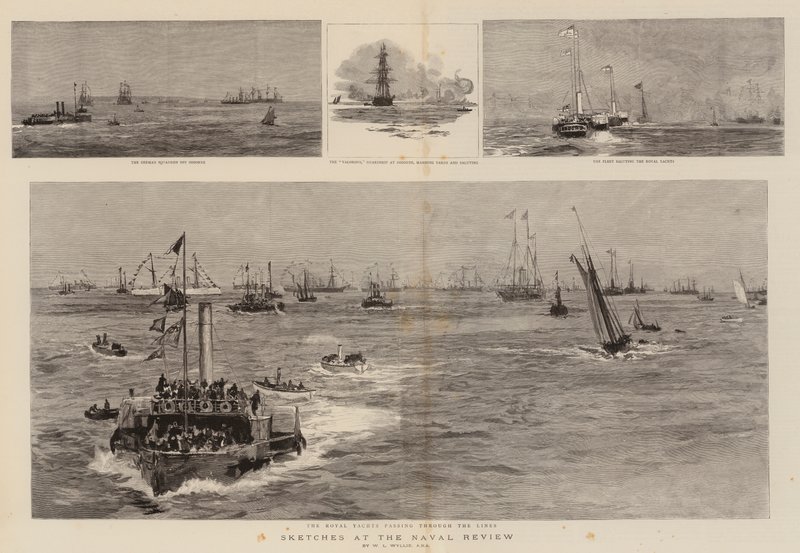 Donanma İncelemesinde Eskizler by William Lionel Wyllie
