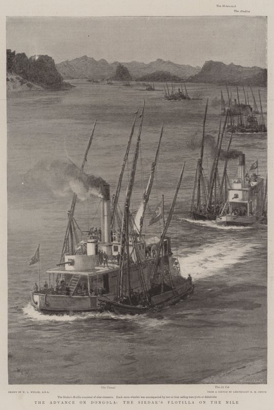 Sirdar'ın Nil'deki Filosu Dongola'daki İlerleme by William Lionel Wyllie