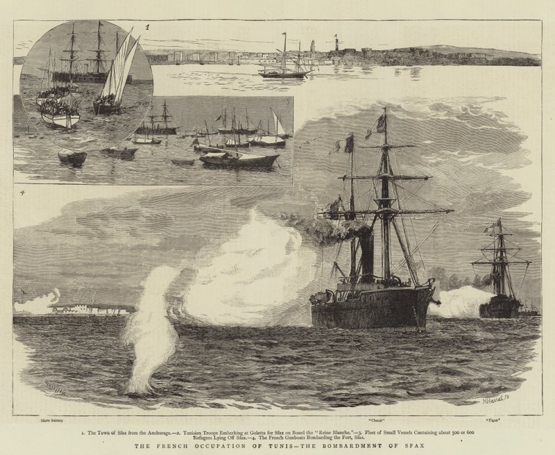 Tunus'un Fransız İşgali, Sfax Bombardımanı by William Lionel Wyllie