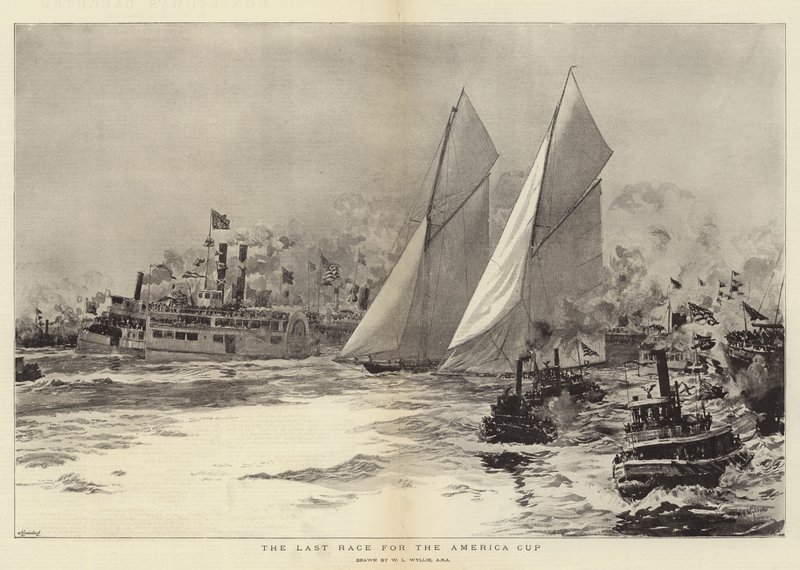 Amerika Kupası için Son Yarış by William Lionel Wyllie