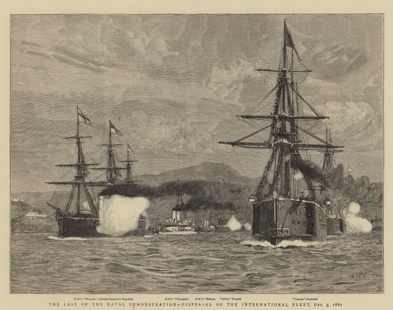 Donanma Gösterisinin Sonu, Uluslararası Filonun Dağılması, 5 Aralık 1880 by William Lionel Wyllie