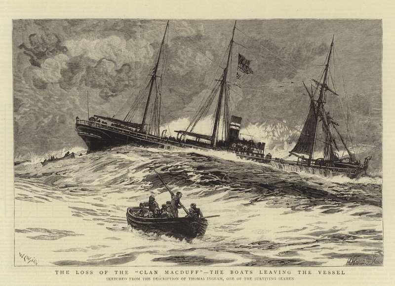 MacDuff Klanının Kaybı, Gemiden Ayrılan Tekneler by William Lionel Wyllie