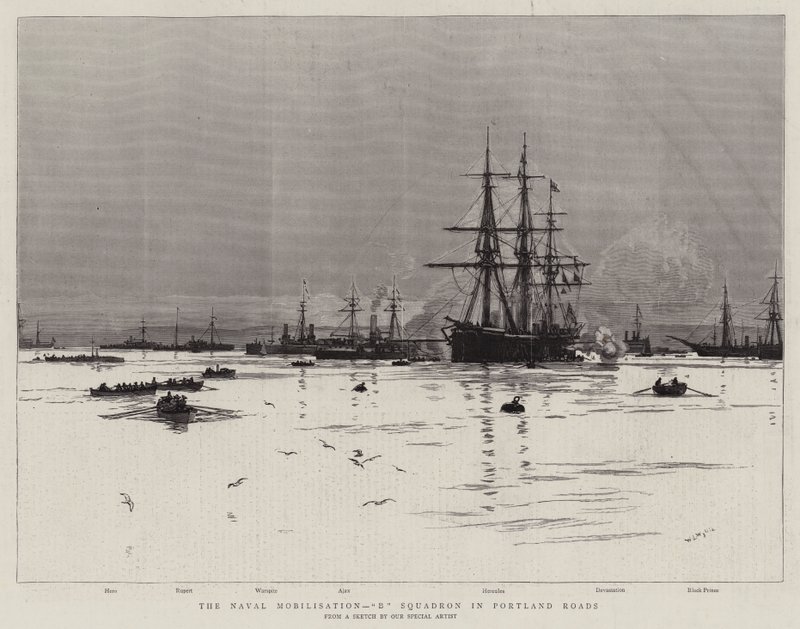Deniz Seferberliği, Portland Yollarında B Filosu by William Lionel Wyllie