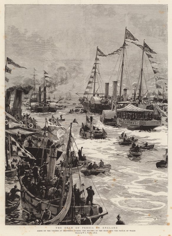 İngiltere'de Pers Şahı by William Lionel Wyllie