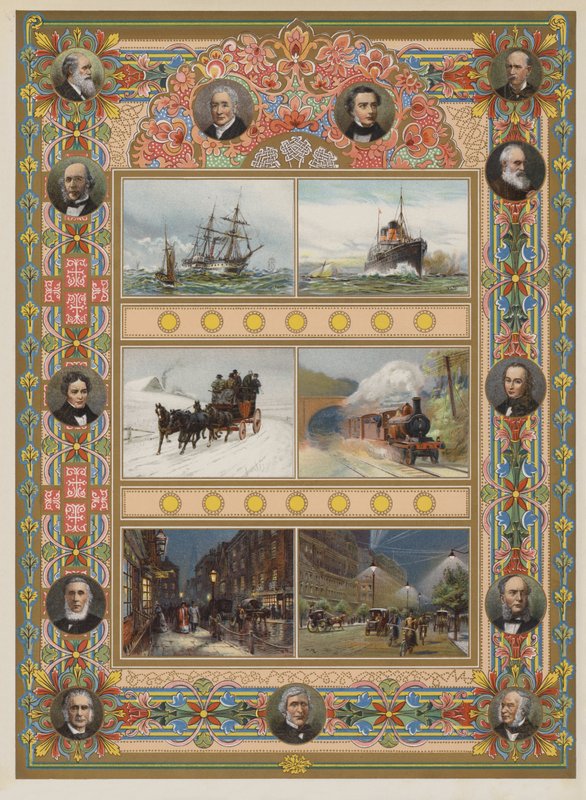Buhar ve Elektriğin Zaferi (chromolitho) by William Lionel Wyllie