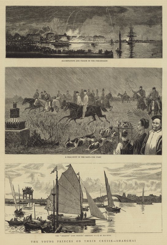 Genç Prensler Yolculuklarında, Şanghay by William Lionel Wyllie