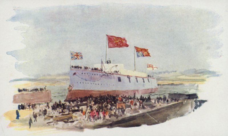 Bir Savaş Gemisinde Yüzen Chatham Tersanesi by William Lionel Wyllie