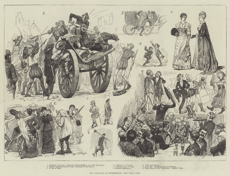 The Carnival at Dusseldorf  by William Lockhart Bogle