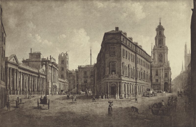 İngiltere Bankası ve Kraliyet Borsası, 1790 by William Marlow