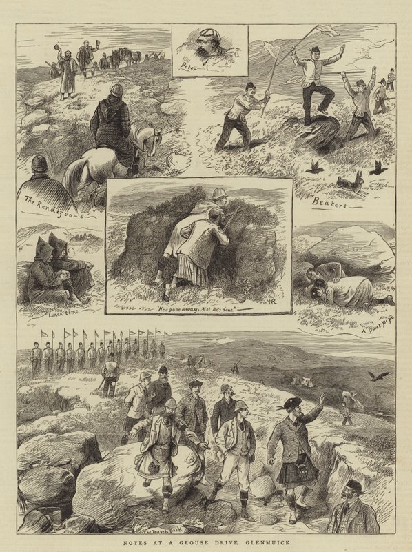 Bir Grouse Drive'da Notlar, Glenmuick by William Ralston