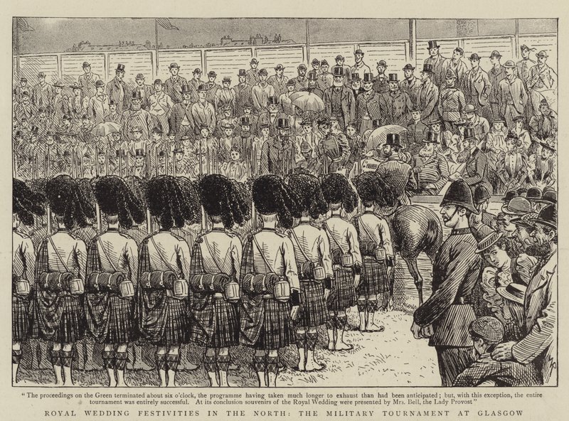 Kuzeydeki Kraliyet Düğünü Şenlikleri, Glasgow'daki Askeri Turnuva by William Ralston