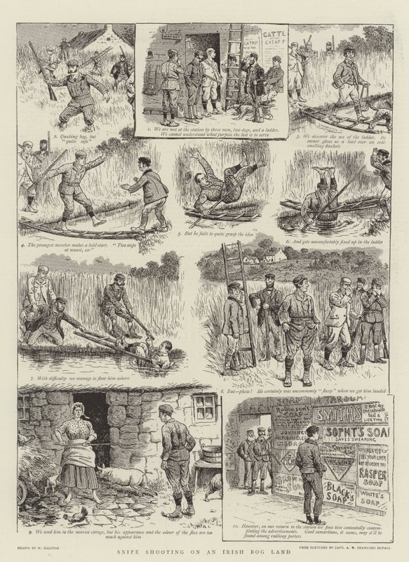 İrlanda Bataklık Arazisinde Su Çulluğu Atışı by William Ralston