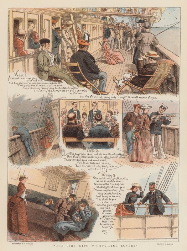 Otuz Dokuz Aşıklı Kız (chromolitho) by William Ralston