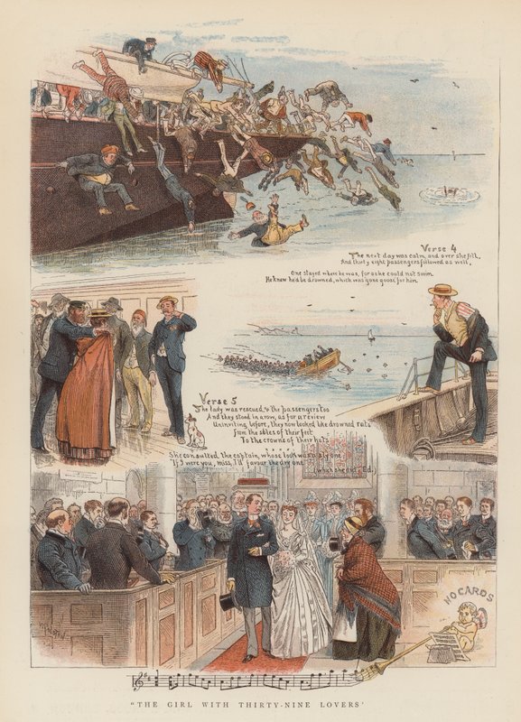 Otuz Dokuz Aşıklı Kız (chromolitho) by William Ralston