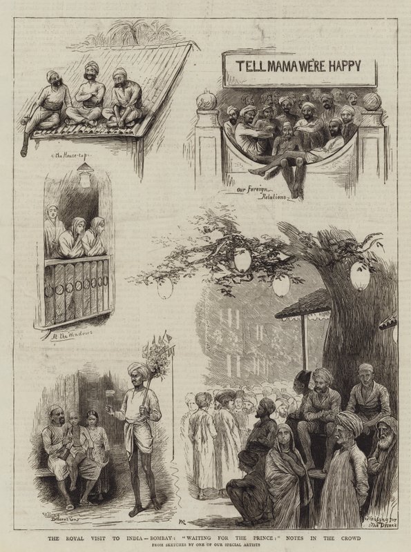 Hindistan Kraliyet Ziyareti, Bombay, Prensi Beklerken, Kalabalıktan Notlar by William Ralston