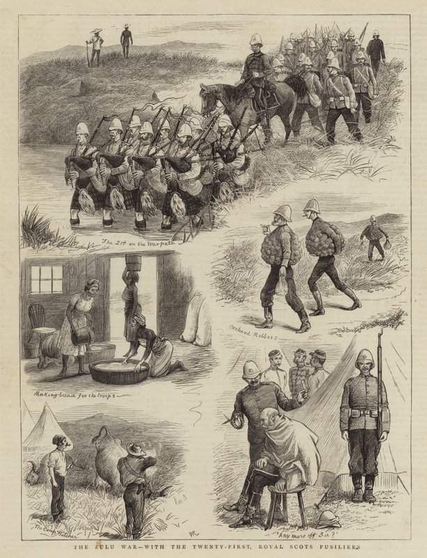 Yirmi Birinci Kraliyet İskoç Piyadeleri ile Zulu Savaşı by William Ralston