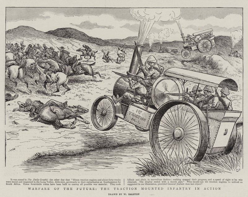 Geleceğin Savaşı, Çekişli Piyade Hareket Halinde by William Ralston