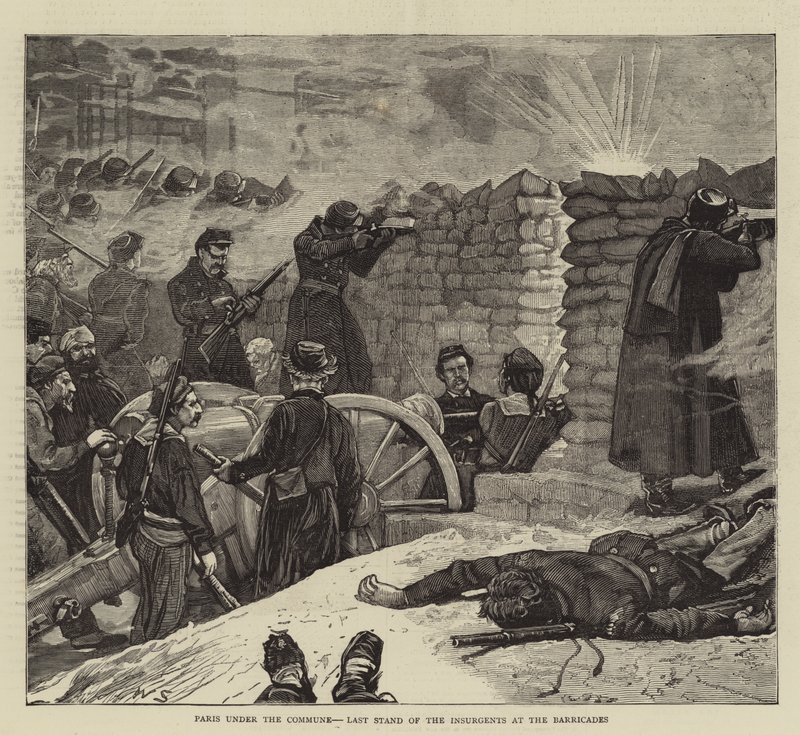 Komün Altında Paris, İsyancıların Barikatlardaki Son Duruşu by William Small