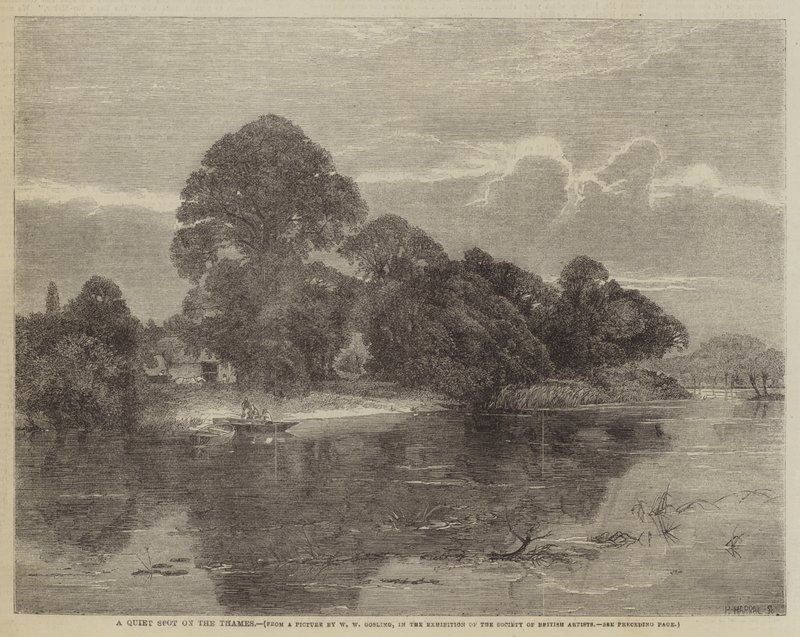 Thames Nehrinde Sessiz Bir Nokta by William W. Gosling