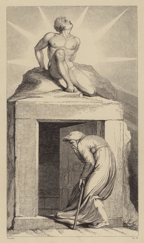 Deaths Door, illustration for Robert Blairs poem The Grave  by William after Blake