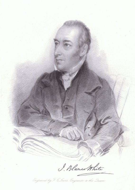 Joseph Blanco White, İspanyol ilahiyatçı ve şair (gravür) by William (after) Behnes