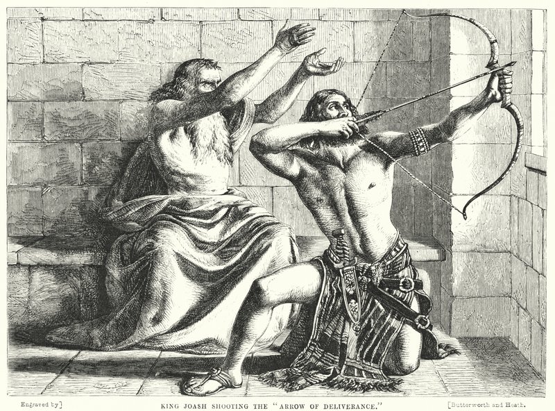 Kral Joash Kurtuluş Okunu çekerken (gravür) by William (after) Dyce