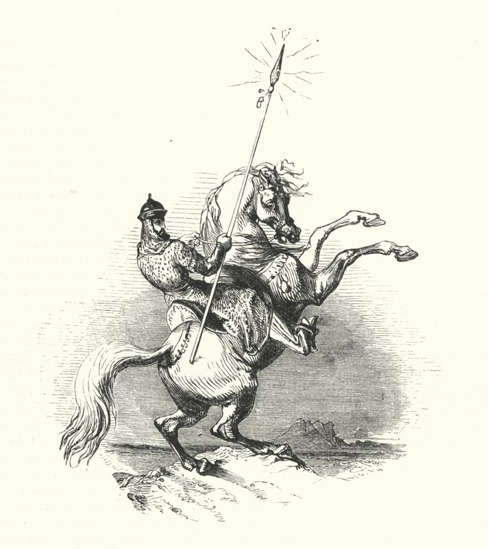 Pirinç Süvari (gravür) by William (after) Harvey