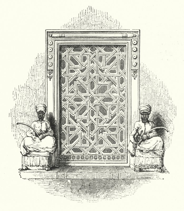 Ala-ed-Deen'in Kapısındaki iki hadım (gravür) by William (after) Harvey