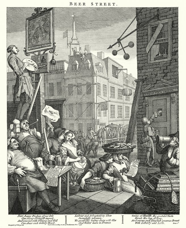 Bira Sokağı (gravür) by William (after) Hogarth