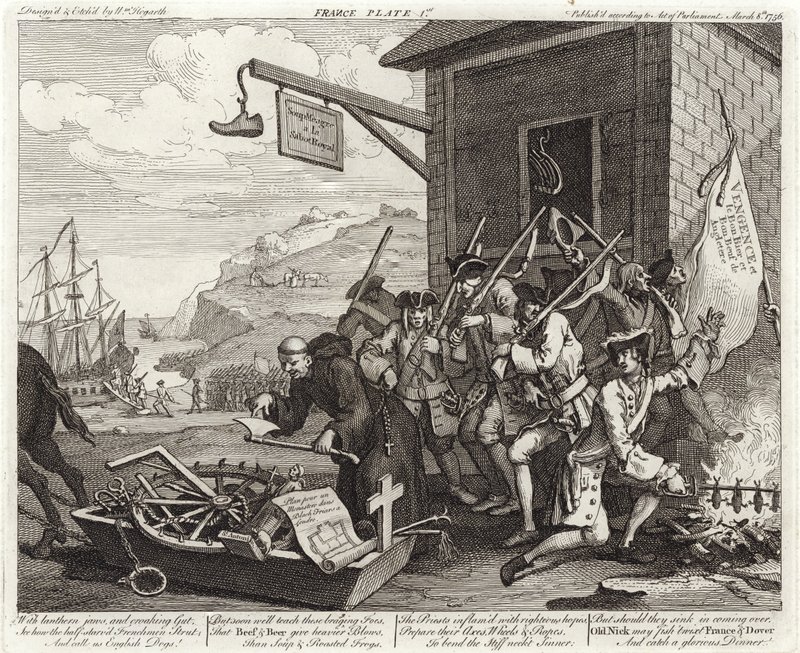 İstila - Fransa - Plaka 1 by William (after) Hogarth