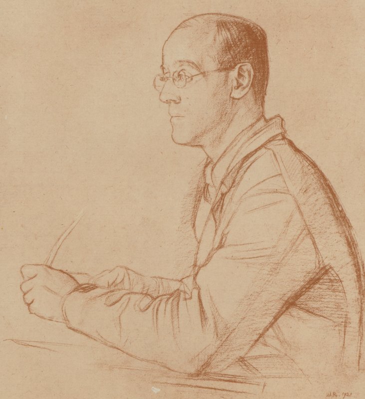 Albert Rutherston (taş) by William (after) Rothenstein