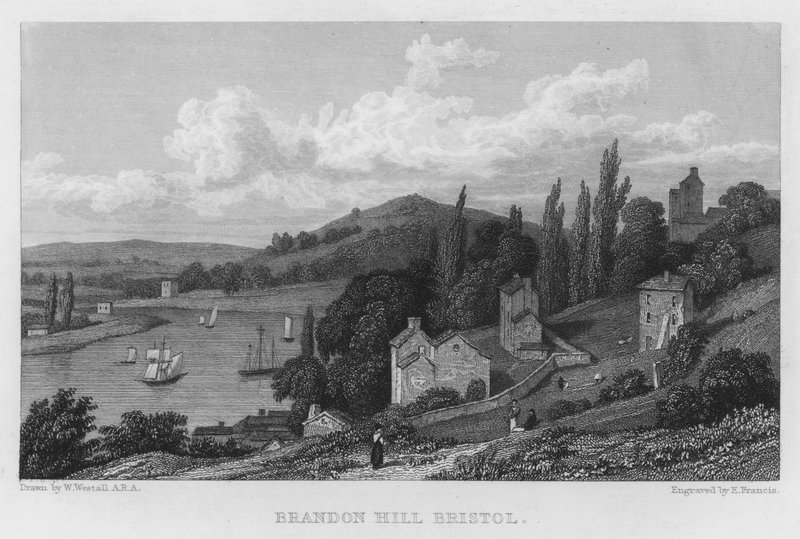 Brandon Hill, Bristol (gravür) by William (after) Westall