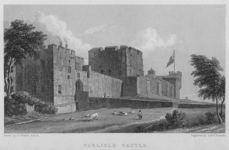 Carlisle Kalesi (gravür) by William (after) Westall