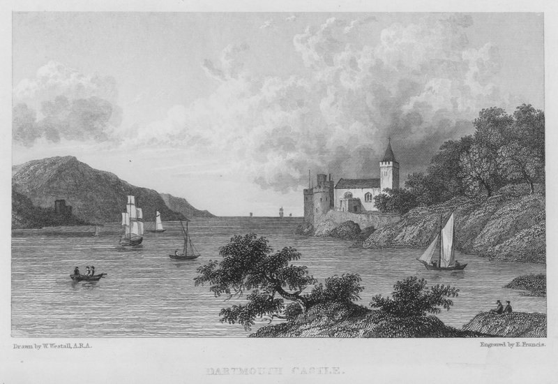 Dartmouth Kalesi (gravür) by William (after) Westall