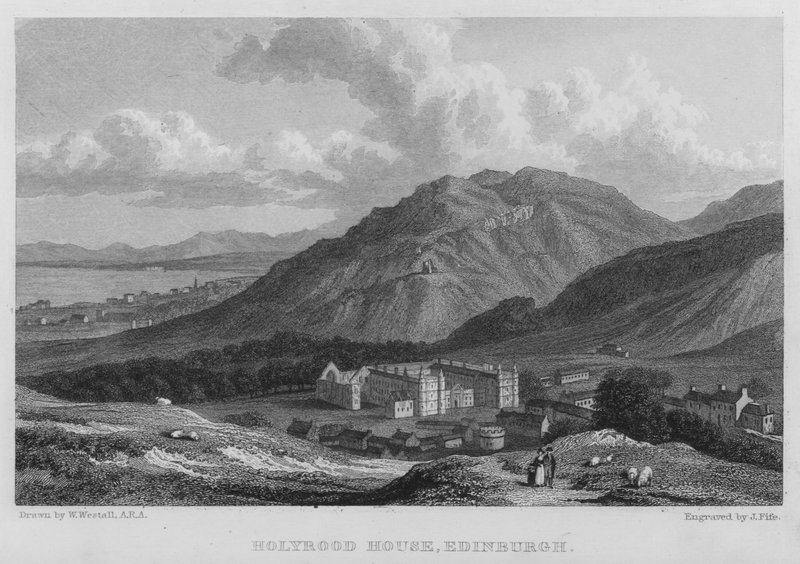 Holyrood House, Edinburgh (gravür) by William (after) Westall