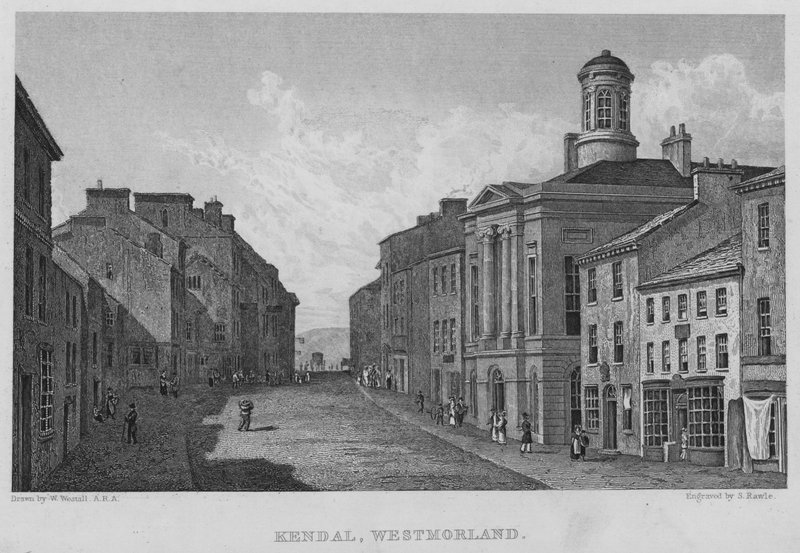 Kendal, Westmorland (gravür) by William (after) Westall