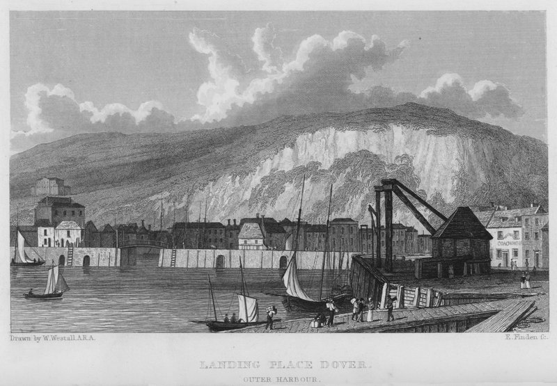 İniş Yeri, Dover, Dış Liman (gravür) by William (after) Westall