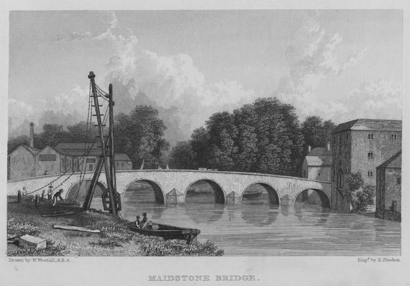 Maidstone Köprüsü (gravür) by William (after) Westall