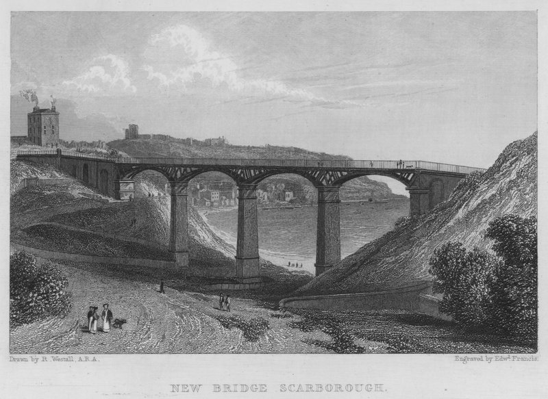 Yeni Köprü, Scarborough (gravür) by William (after) Westall