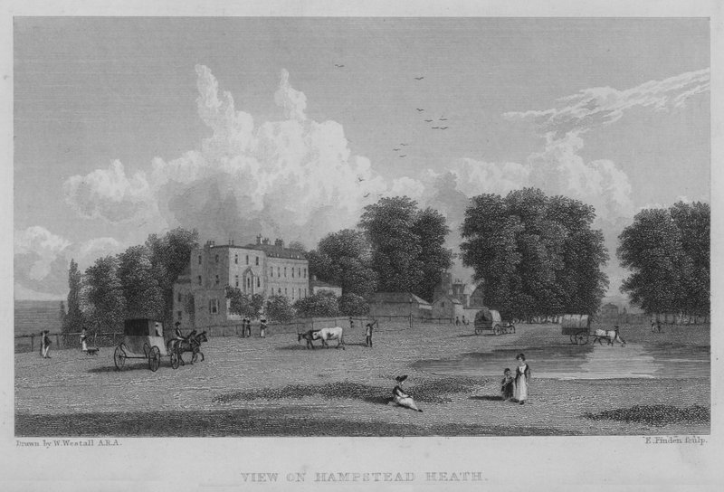 Hampstead Heath (gravür) üzerinde görüntüleyin by William (after) Westall