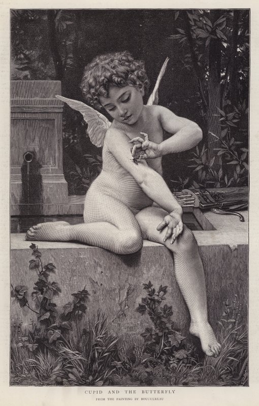 Aşk tanrısı ve Kelebek (taş) by William Adolphe (after) Bouguereau