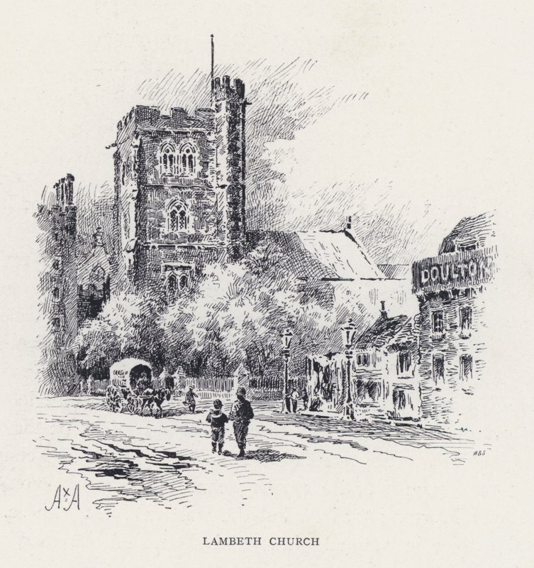Lambeth Kilisesi (gravür) by William Alexander Ansted
