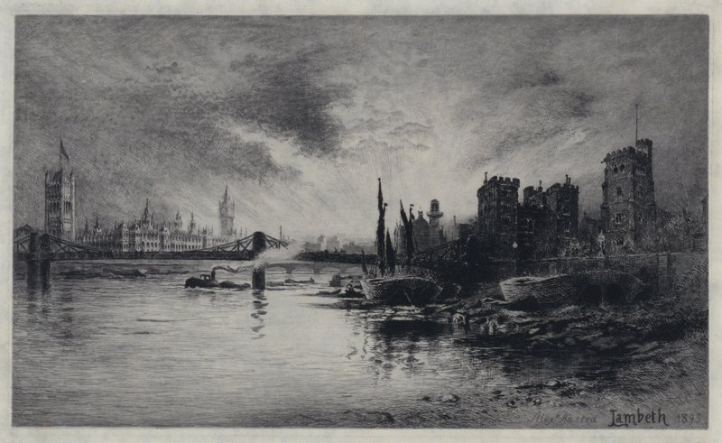 Lambeth Sarayı (gravür) by William Alexander Ansted