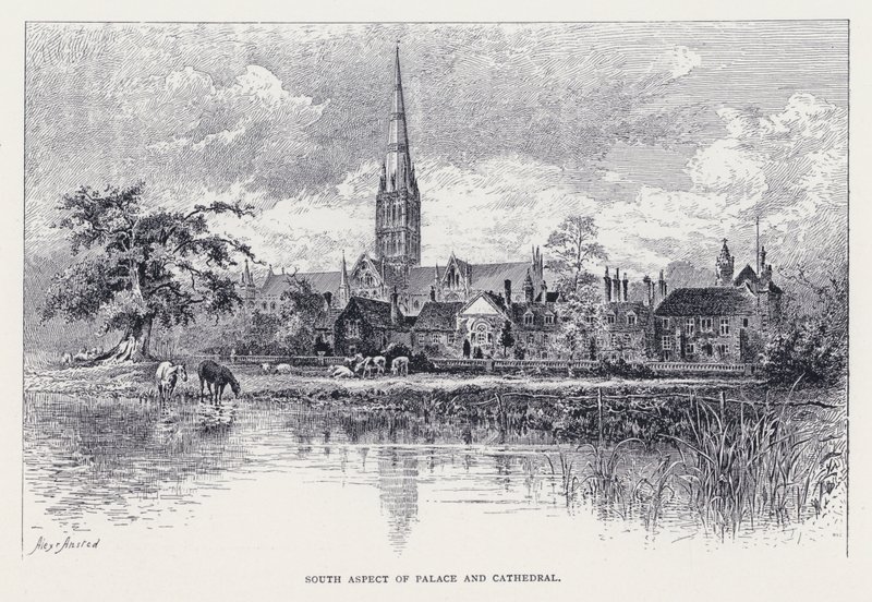 Saray ve Katedral'in Güney Yönü (gravür) by William Alexander Ansted