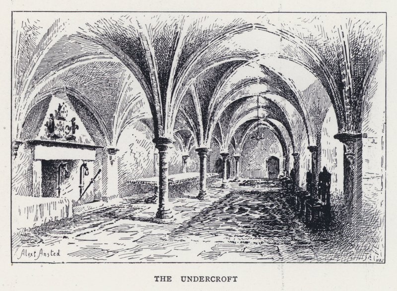 Undercroft (gravür) by William Alexander Ansted