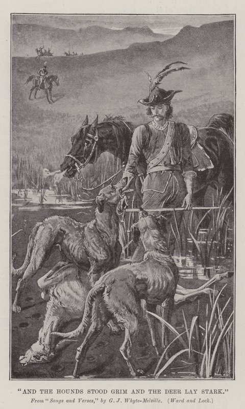 Ve Tazılar gaddarca durdu ve Geyik dimdik durdu by William Barnes Wollen
